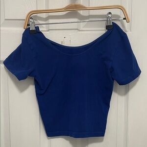 Royal Blue Short Sleeve Cropped Tee